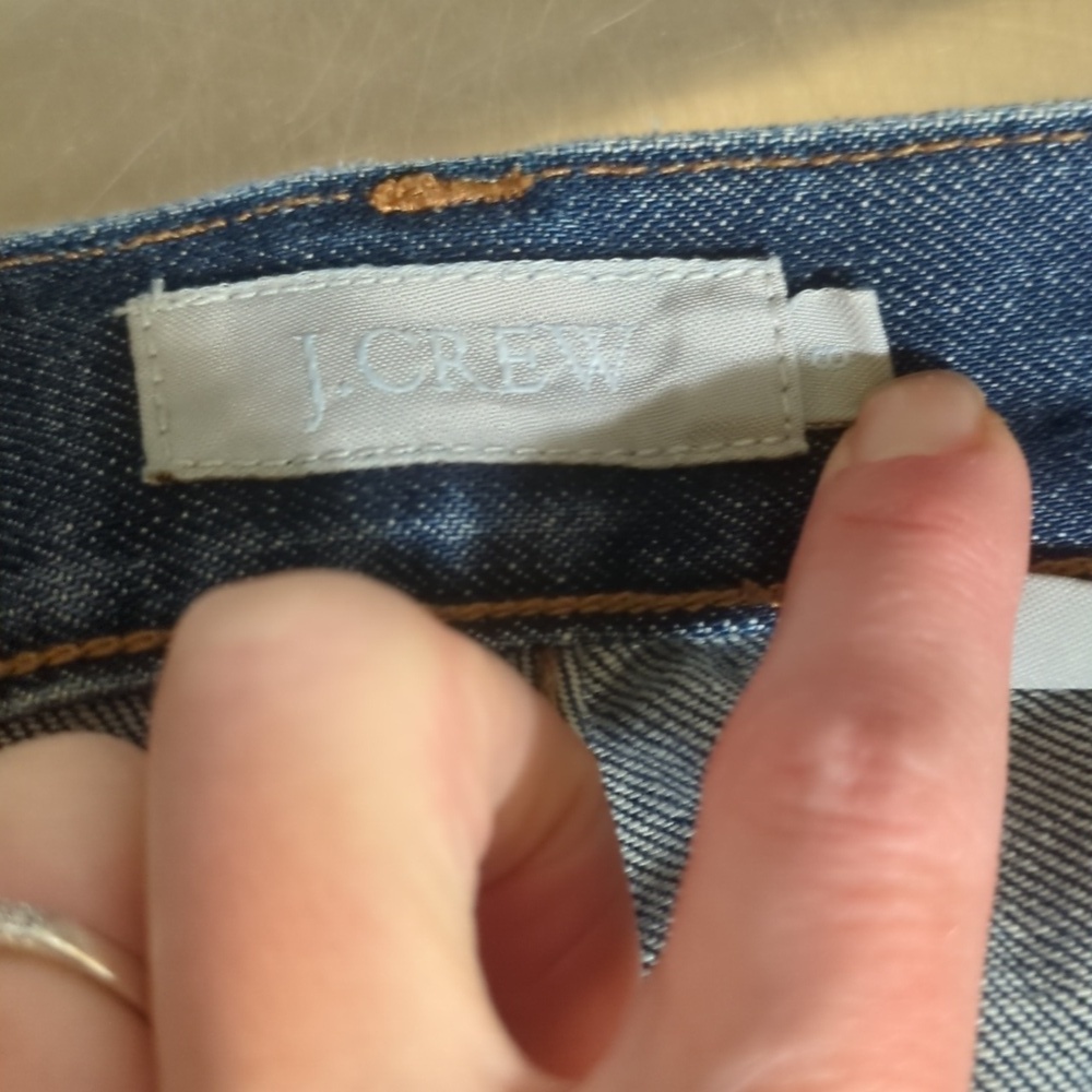 J. Crew Medium/Dark Wash Mid Rise Wide Legged Jeans - Picture 4 of 5